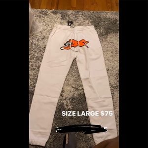 Pharrell White/orange Running dogs joggers